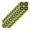 Ezaim Splash Reactive Paper Shooting Trgts, Bullseye, 4/Sheet, 12-in. W x 12-in. H, Blk/Chartreuse, 12PK 15218 - alternate 4